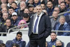 Ange Postecoglou thinks his Tottenham players may have lost belief in his playing style. (AP PHOTO)