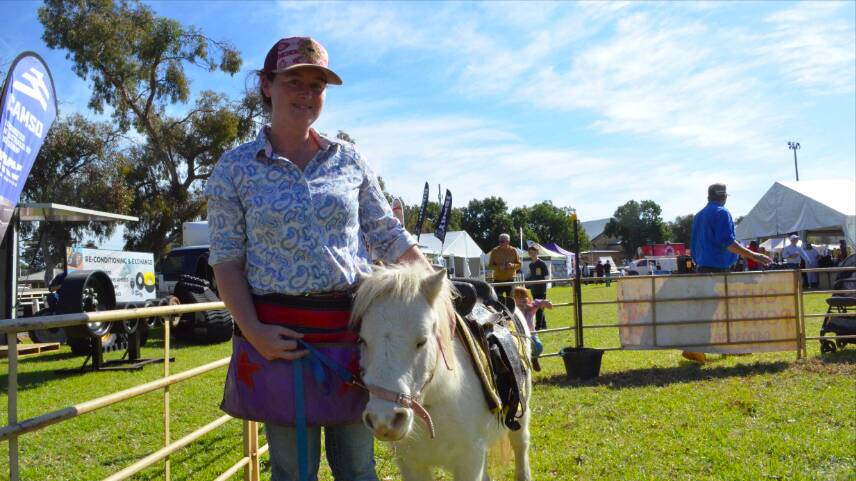 Jessy Gill and Chief at the 2023 Riverina Field Days. Picture by Cai Holroyd