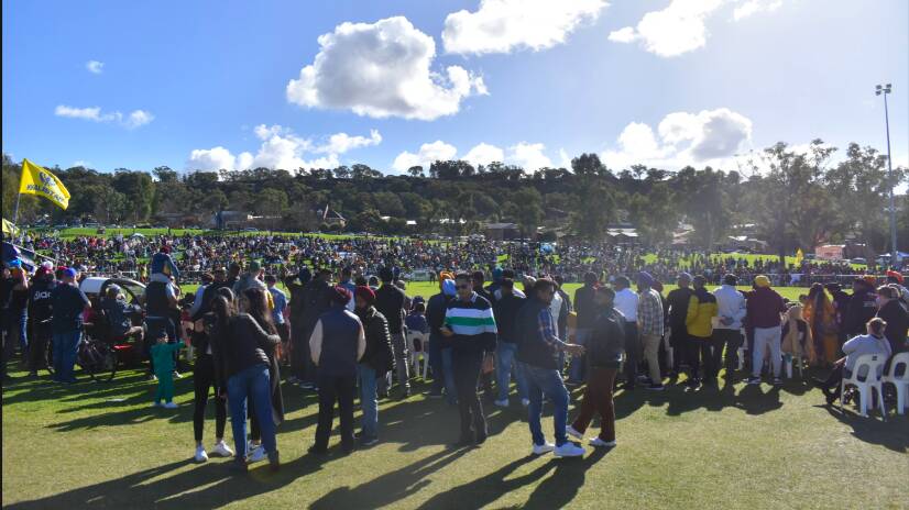 Thousands flocked to Ted Scobie Oval to watch the kabaddi. Photo by Liam Warren.