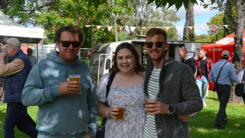 Brad Mogg, Tilly Heath and Anthony McDonald at the 2022 Blood, Sweat and Beers festival. Picture by Cai Holroyd