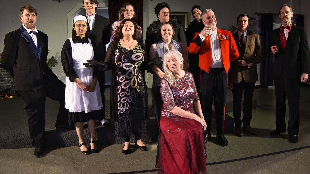 WHODUNIT: The cast of Bloodshed at the Banquet on Saturday night. Absent Tony Reneker, George Weston and Katelyn Mills. Photos: Neil McAliece