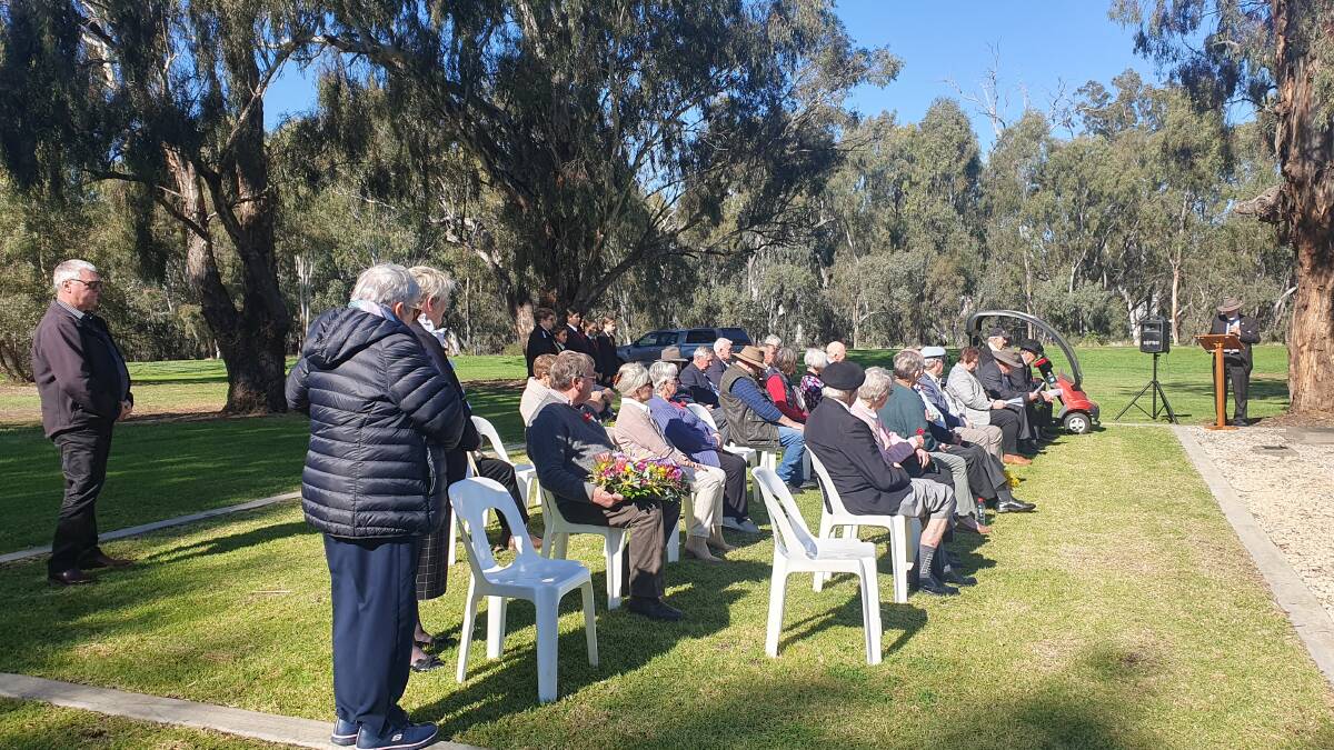 Community members and the RSL gathered at Darlington Point cemetery to remember Lance Corporal Peter McDuff. Picture supplied