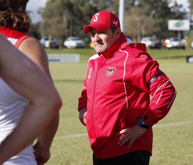 Griffith coach Greg Dreyer will be back at the helm this weekend in the Swans' clash against Narrandera. Picture by Les Smith