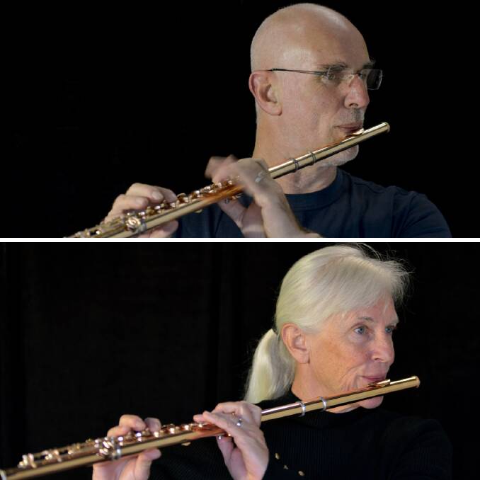 Regionally renowned wind musicians Fran and Keith Griffin will play as part of the upcoming 'Arachnids, Kids and Diversions' concert on August 6. Pictures, supplied