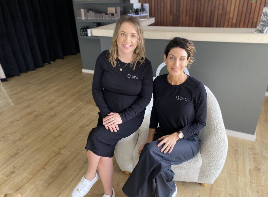 Haus of Vitality partners Elise Gulloni and Bree Tucker. Ms Gulloni is set to run the Griffith outlet when it opens in the Crystal Plaza. Picture by Talia Pattison