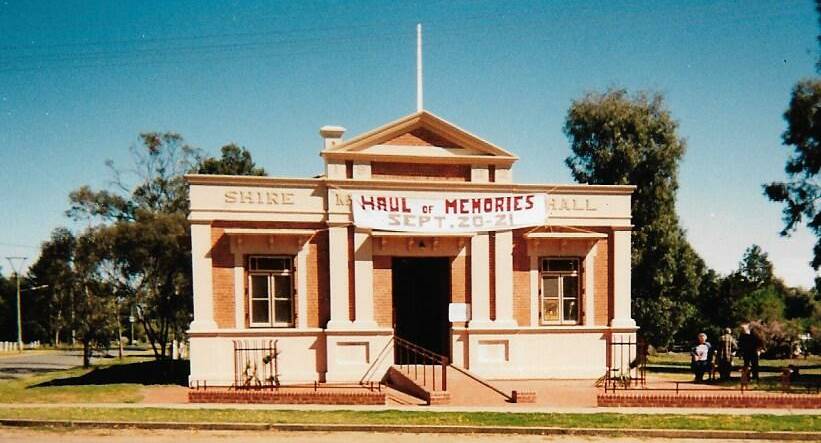 The Murrumbidgee Shire hall in 1998, leading up to an exhibition that was held that year. Picture contributed 