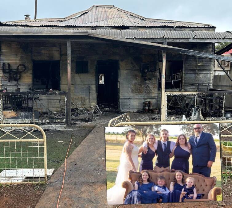 A GoFundMe page has been set up to assist a family of nine whose house was gutted by flames at the weekend. Pictures supplied