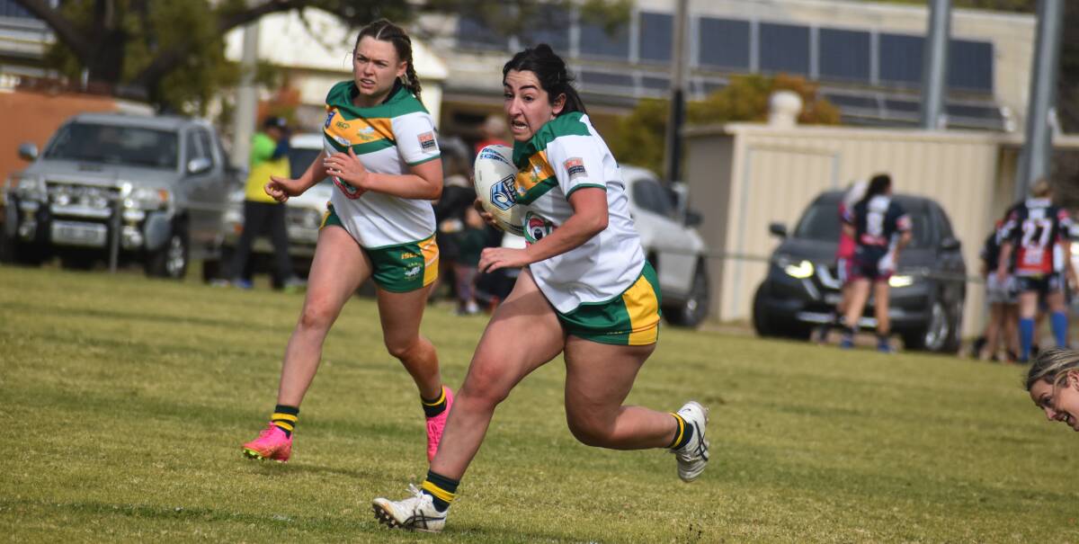 Kiara Crowe kicked an important conversion which helped keep the Narrandera women's side alive in the Proten Cup. Picture by Liam Warren