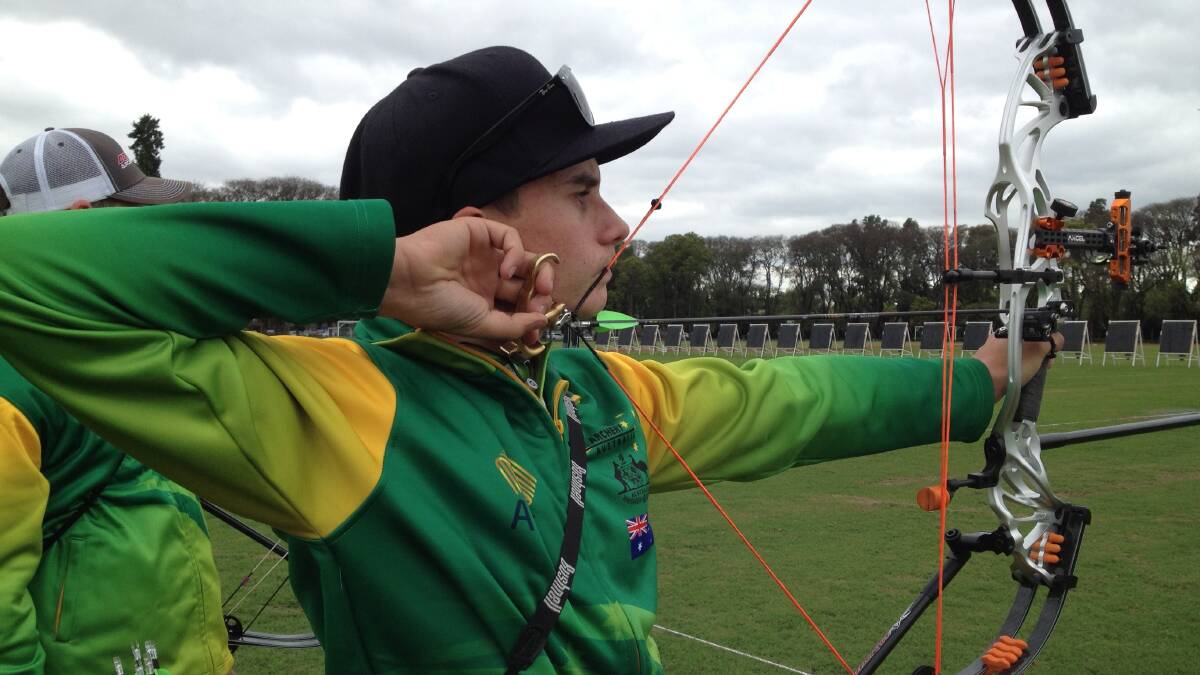 TAKING AIM: Nathan Rowley finished fourth at the World Archery Youth Championships in Argentina. PHOTO: Supplied