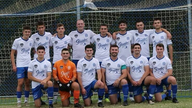 Hanwood players after their first Australia Cup game against Liverpool. Picture supplied