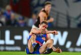 Tom Liberatore is back from concussion for the Bulldogs but his future is yet to be determined. (Morgan Hancock/AAP PHOTOS)